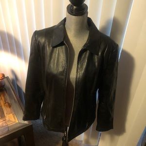 Leather coat